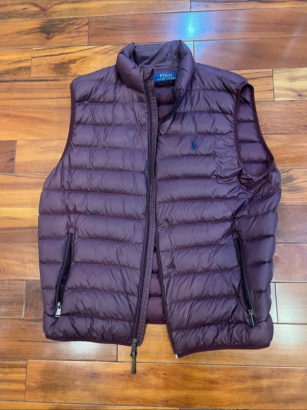 Polo by Ralph Lauren Men's Lightweight Puffer Vest - Burgundy Men’s XL